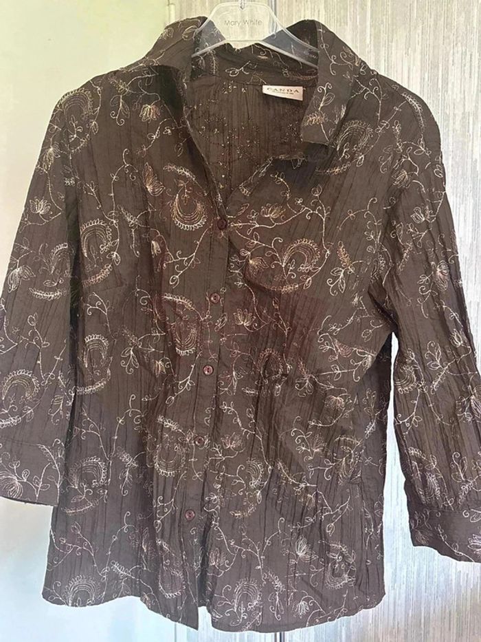 Chemise taille 46 marque canda • - photo numéro 3