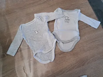 Lot de 2 bodies Obaibi 0 mois - 50 cm