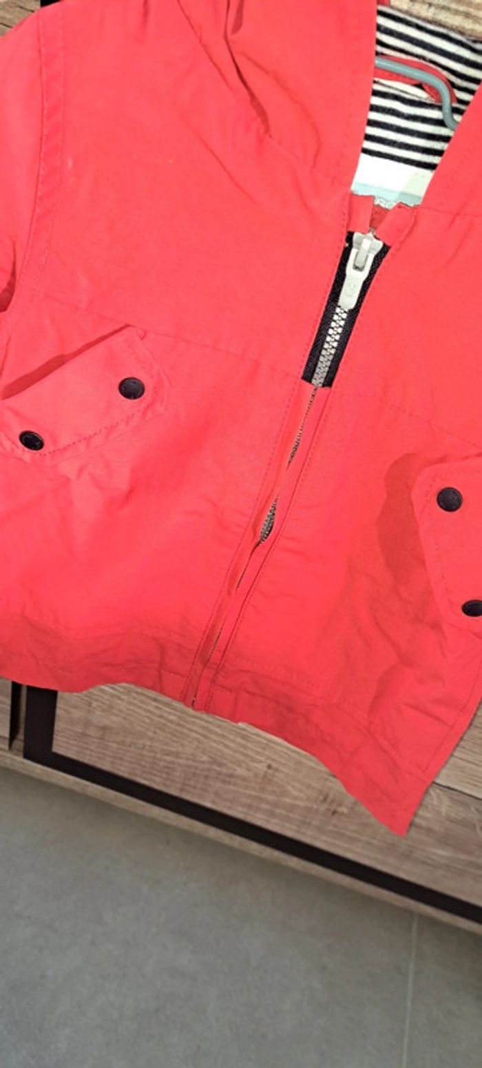 Parka rouge à capuche Obaïbi 6 mois - photo numéro 2