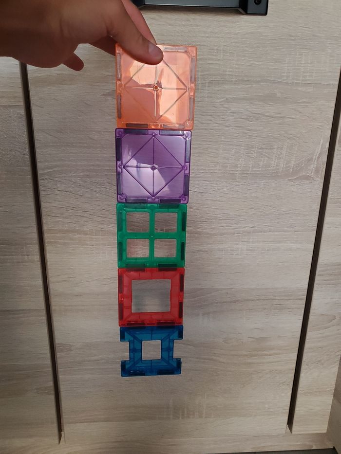Tuiles magnétique 60pcs jeux construction aimanté - photo numéro 9