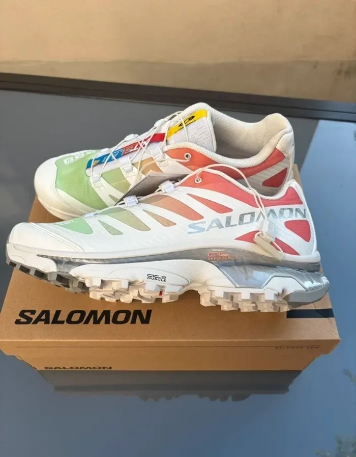 Salomon XT-4 OG White Green Ash Coral - photo numéro 6