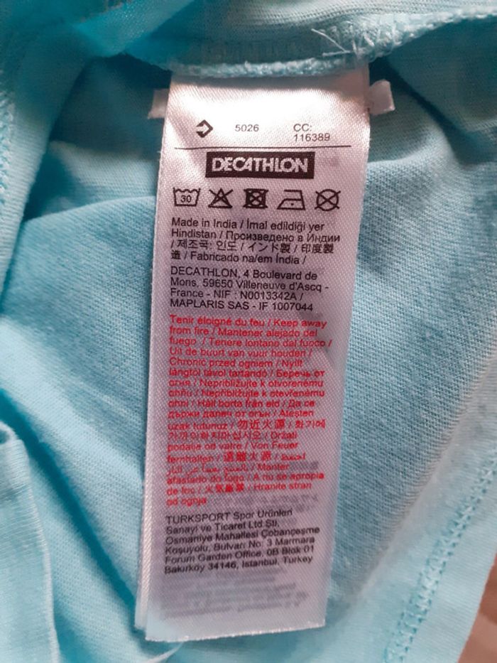 Débardeur fille turquoise 3 ans - photo numéro 6