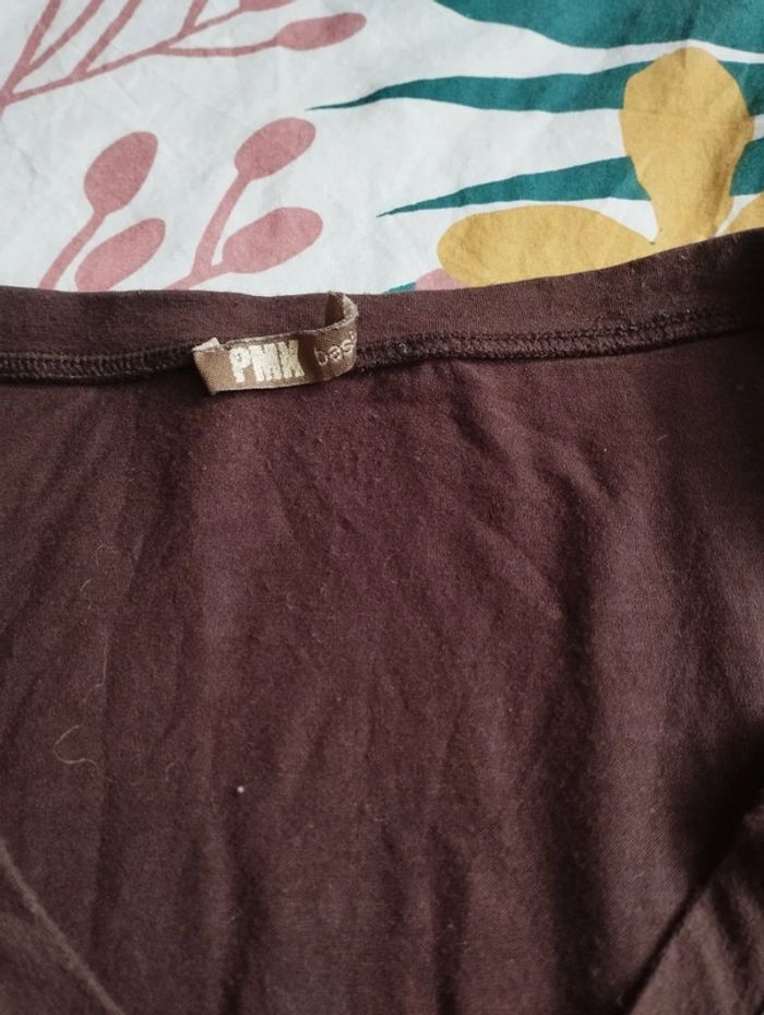 Tee shirt marron simple taille M - photo numéro 2