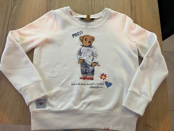 Pull ralph Lauren blanc ours 12/14 ans