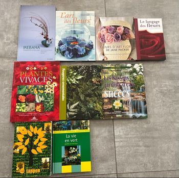 Livres fleurs jardin décoration creation