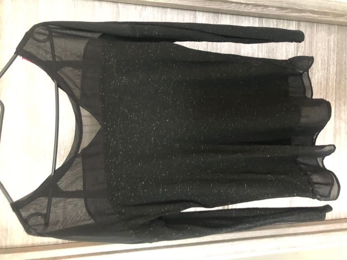 Camaieu - Haut noir fils d’or Medium