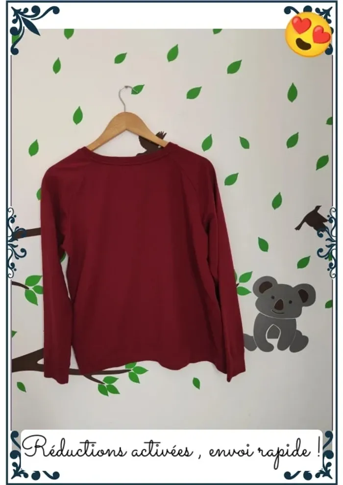 Pull bordeau You are beautiful - photo numéro 4