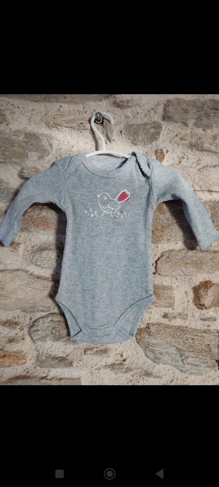 Lot de 4 bodies, taille 1mois - photo numéro 4