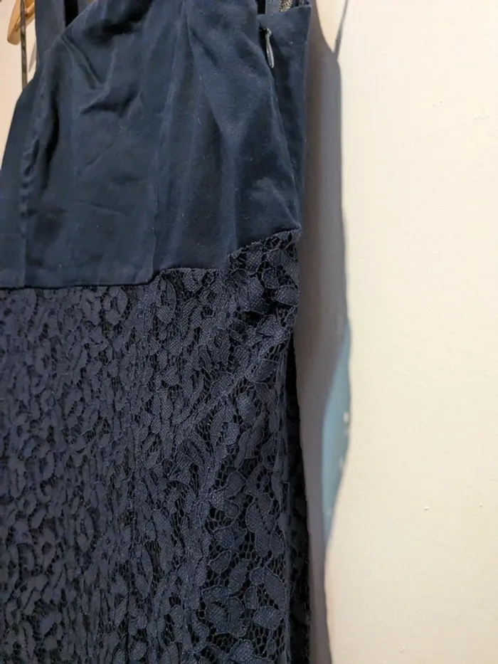 Robe moulante sortie de collection - bleue fleurie. - photo numéro 6