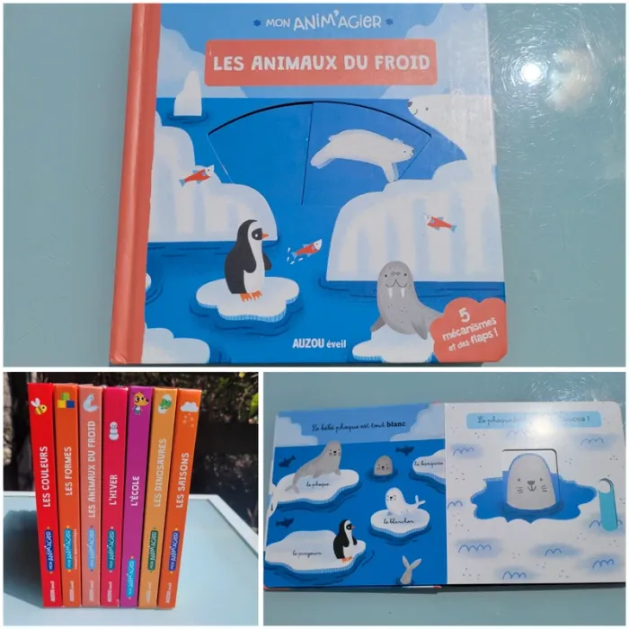 Livre animé à tirettes et roues 🦭 Les Animaux du Froid 🐧 58