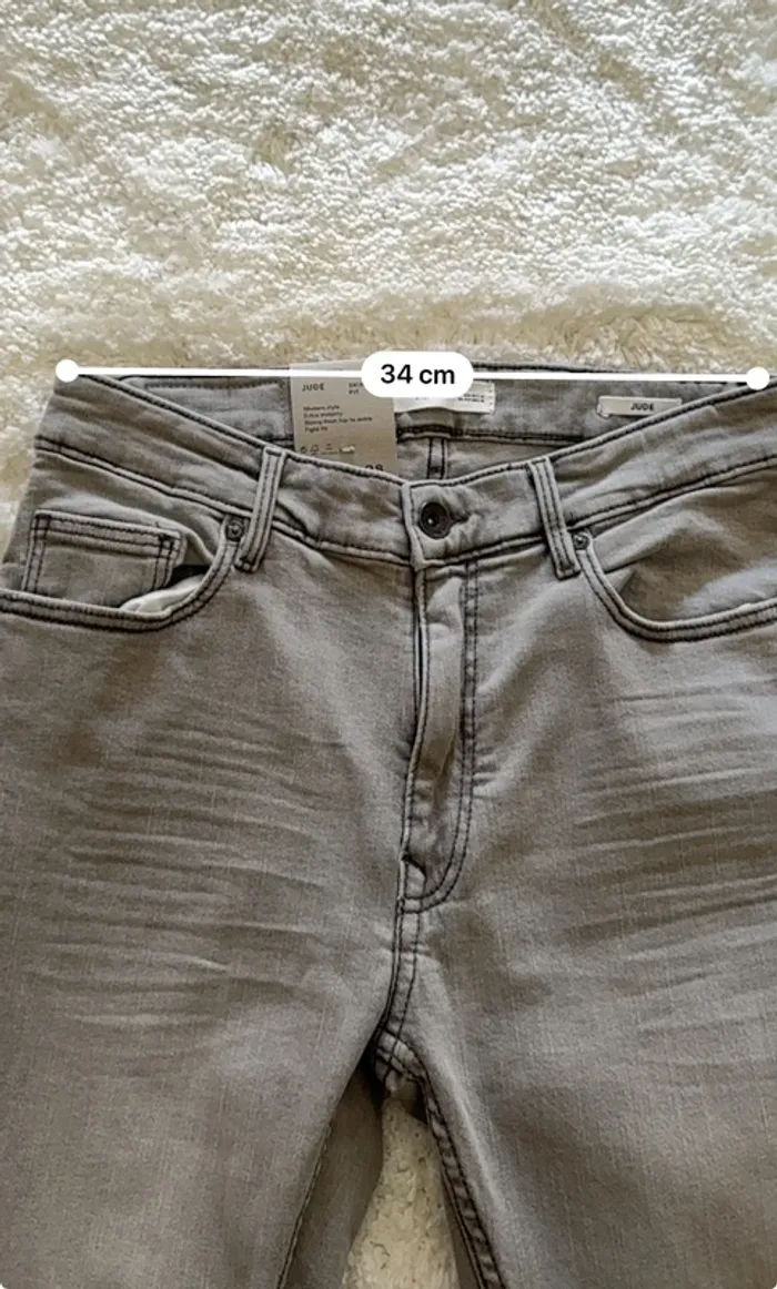 Mango – Jean Jude gris Skinny Fit - Taille 38 EU / UK 10 – Denim stretch - Homme - photo numéro 6