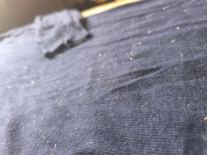 Robe pull bleu nuit avec col claudine noir - photo numéro 5