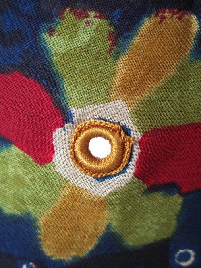 Robe longue vintage marine imprimée 38/40 TBE - photo numéro 5