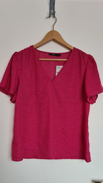 Top voile rose imprimé neuf - 38/40 - Kiabi