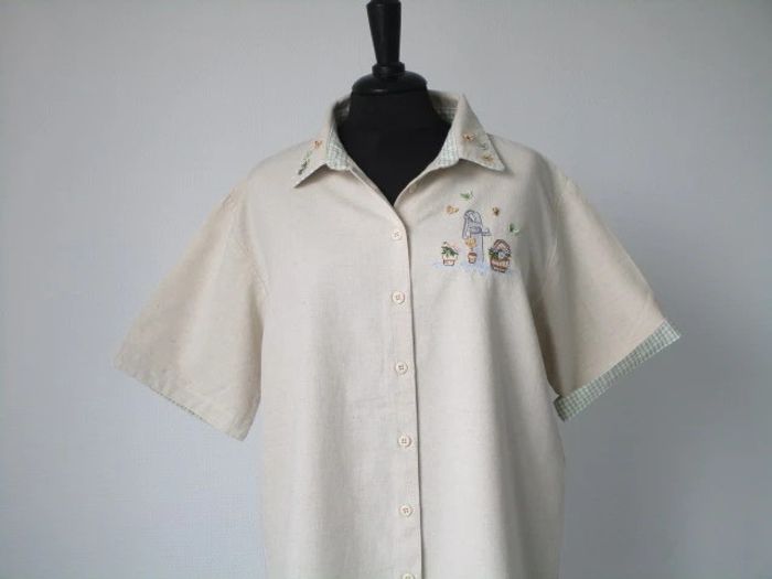 Chemise beige vintage pompe à eau 44 TBE