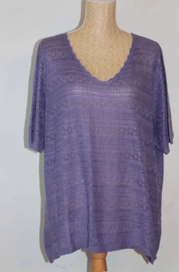 Pull  léger  ajouré –  Parme  -  Damart - 54/56