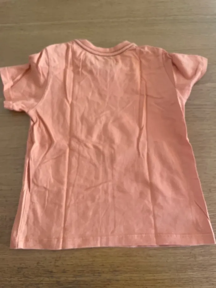 T-shirt orange motif chat - photo numéro 3