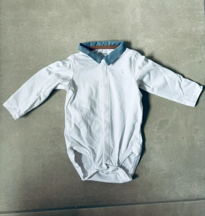 Magnifique body habillé pour bébé 3 mois 59cm Obaïbi neuf