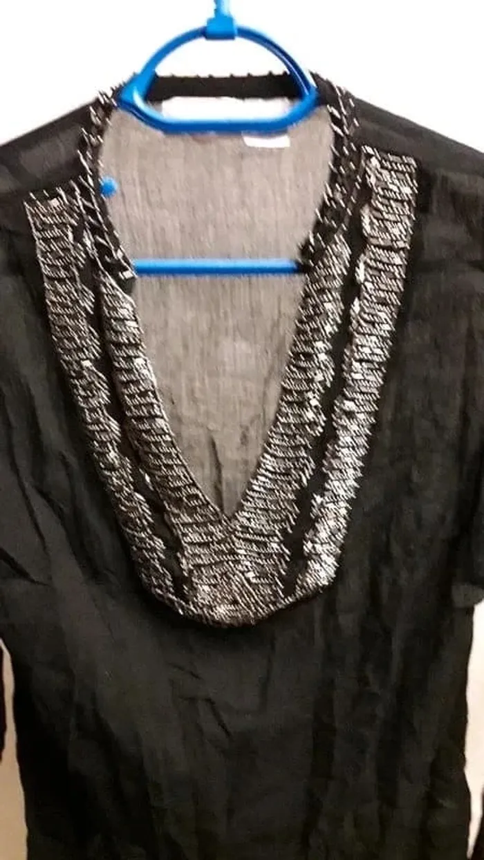 Blouse en voile noir M / 38 - photo numéro 2