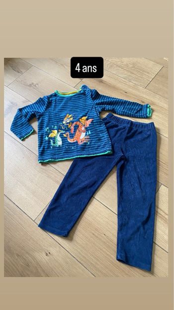 Pyjama petit garçon velours sergent major 4 ans