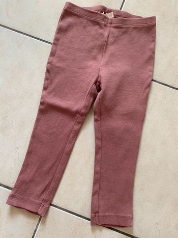 Legging côtelé fille Lupilu vieux rose 86 / 92