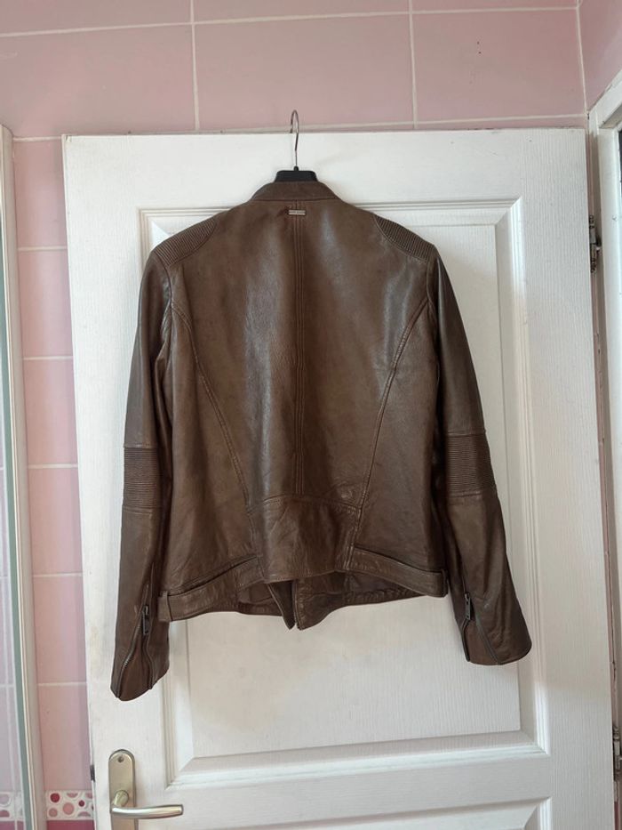 Veste en cuir, Pepe Jean marron - photo numéro 6