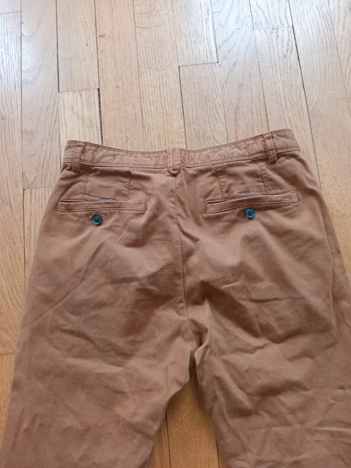 Pantalon homme marron, coupe droite marque Jules , comme neuf, taille 36 - photo numéro 5