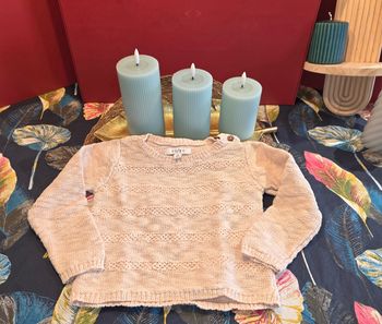 Pull rose en coton 3 ans