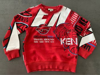 Sweat-shirt rouge Kenzo taille 6 ans/116 cm