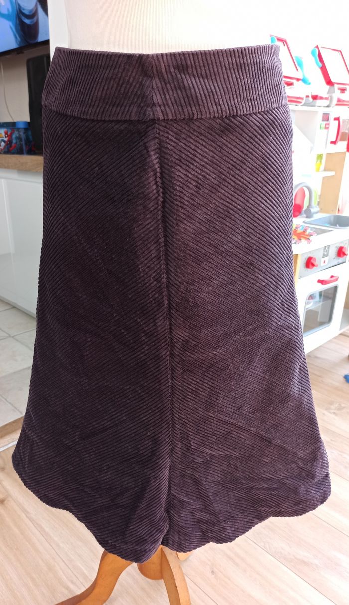 T38 jupe semi longue hiver H&M pourpre - photo numéro 2