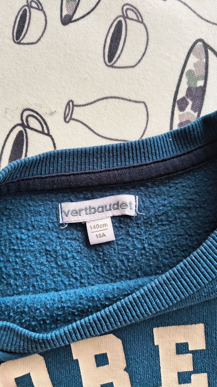 🧸 Magnifique sweat bleu motif ours Vertbaudet (10 ans) 🧸 - photo numéro 7