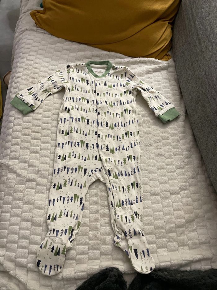 Pyjama avec pied en coton 62cm
