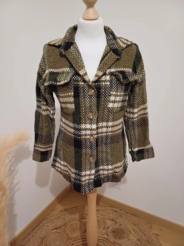 Veste épaisse à carreaux taille S/M 36/38 - photo numéro 7