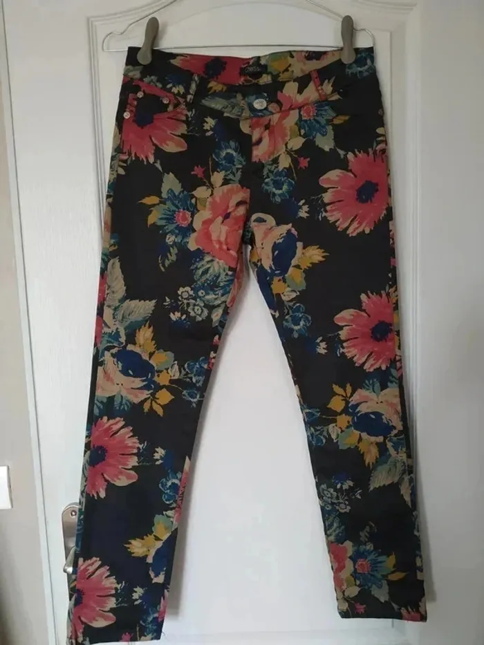 Pantalon skinny fleurs Charlise
