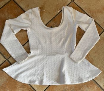 Top à volant blanc taille s one & unik