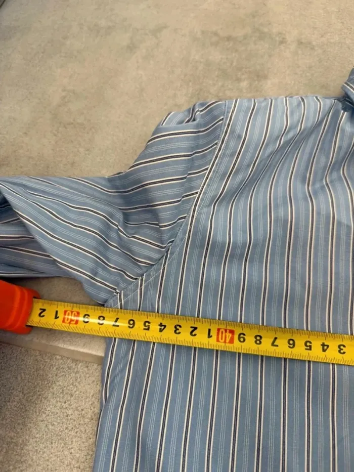 Chemise Ralph Lauren femme lignée bleue taille M parfait état - photo numéro 8