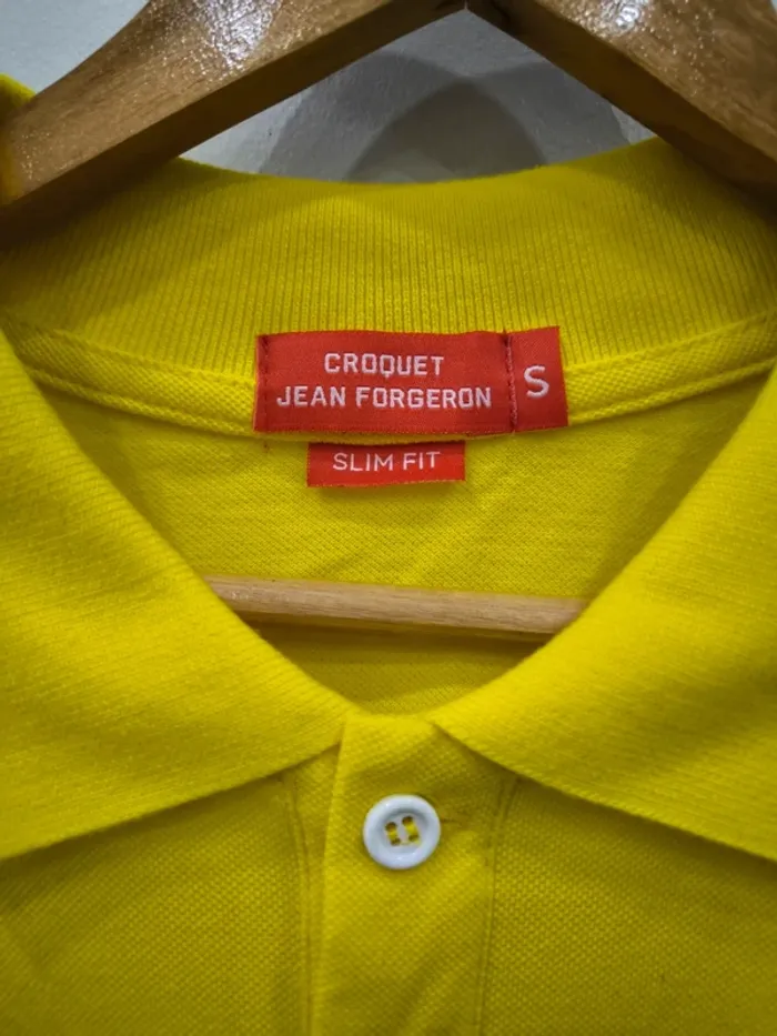 Polo jaune Croquet Jean Forestier taille S style chic & sport - photo numéro 3