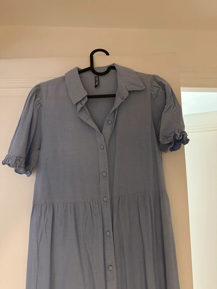 Robe longue bleu clair Pieces taille S - photo numéro 2