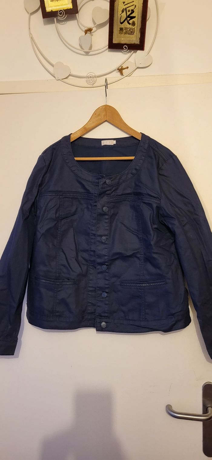 Veste jean bleu marine - photo numéro 5