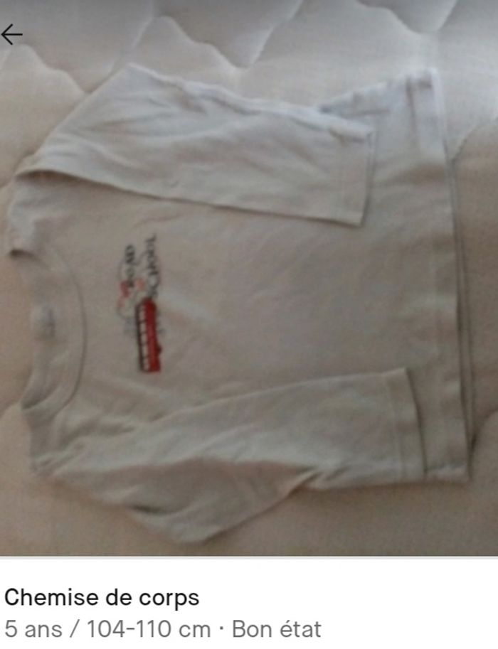 Chemise de corps garçon