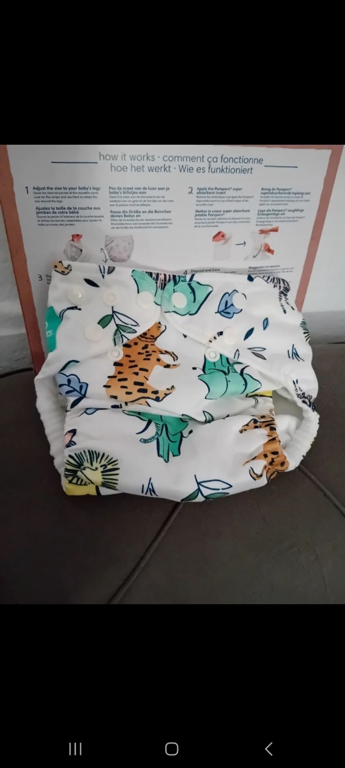 Couche réutilisable lavable x3 pampers - photo numéro 4