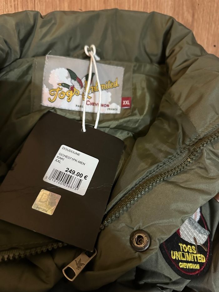 Doudoune chevignon homme Kaki togs taille XXL Neuf - photo numéro 4