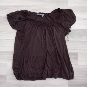 Chemisier Tex marron manches courtes femme taille M