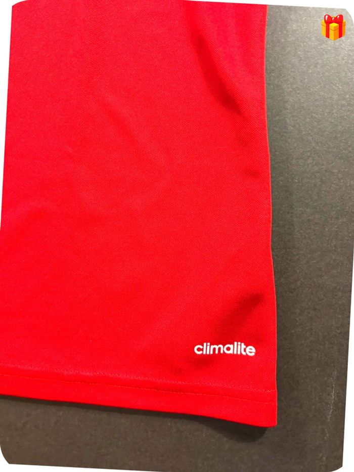 T-shirt Adidas logo brodé rouge et blanc taille XL - photo numéro 7