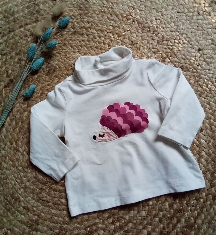 Sous-pull crème avec impression en relief DPAM 3 mois