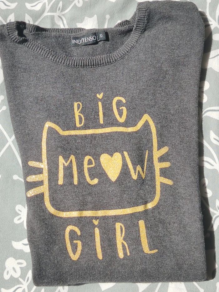 Pull noir et doré pailleté fille 10 ans in extenso - photo numéro 5