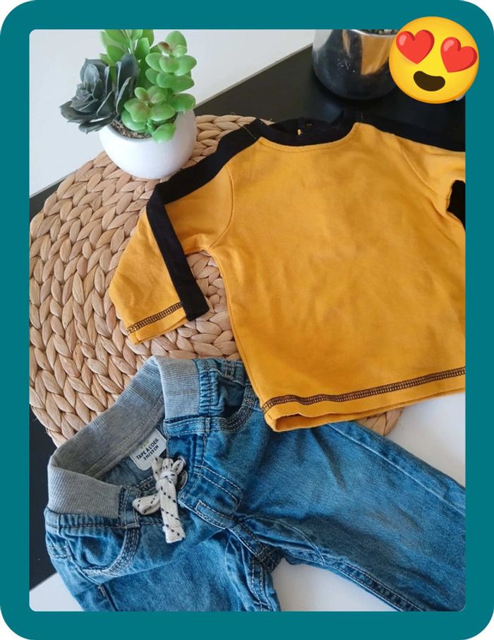 Ensemble Tape à l'oeil Garçon Taille 3 mois🌿🦁 - photo numéro 3