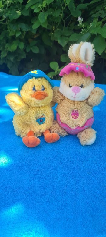 lot petit canard et petit lapin tout doux