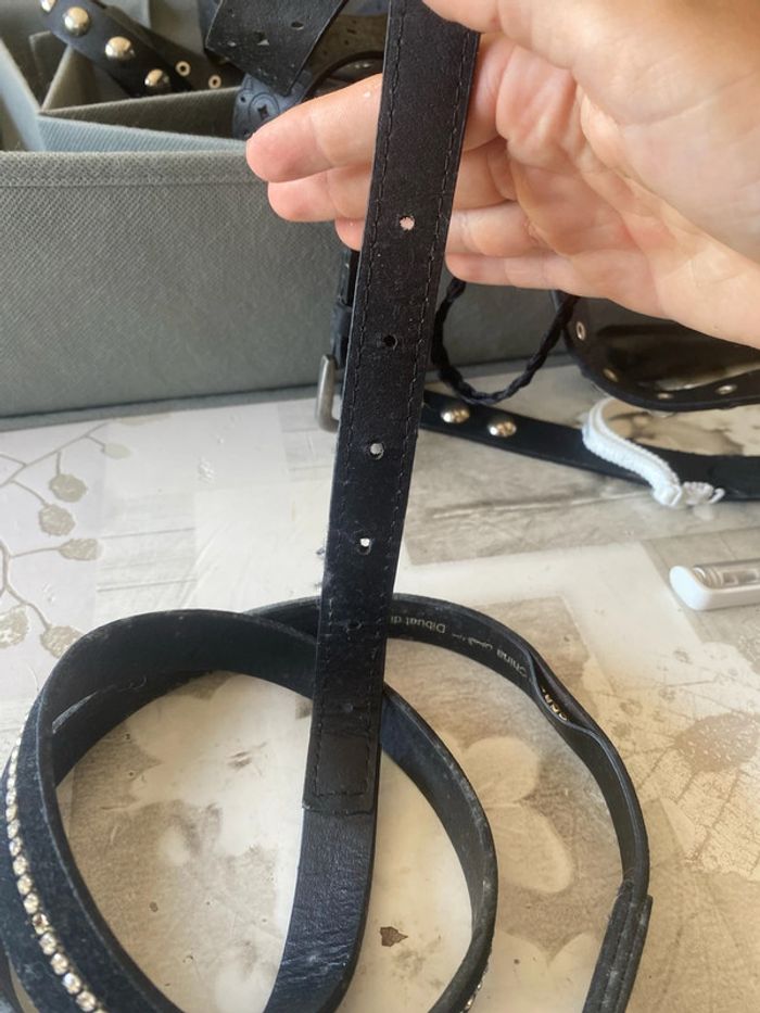 Ceinture noire a strass - photo numéro 3
