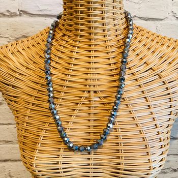 Collier en perles vintage | argenté 🌿